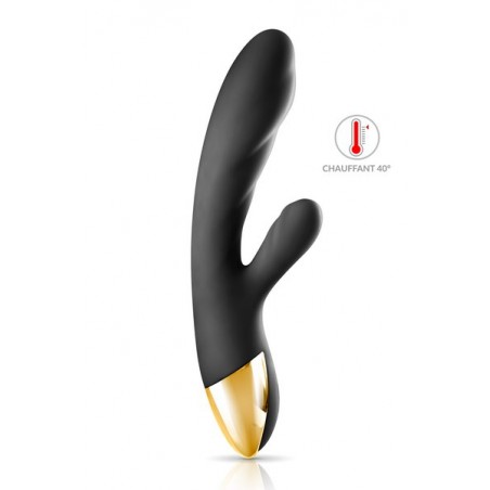 Rabbit Luxe USB, chauffant, double moteurs, silencieux avec stimulateur de clirotis