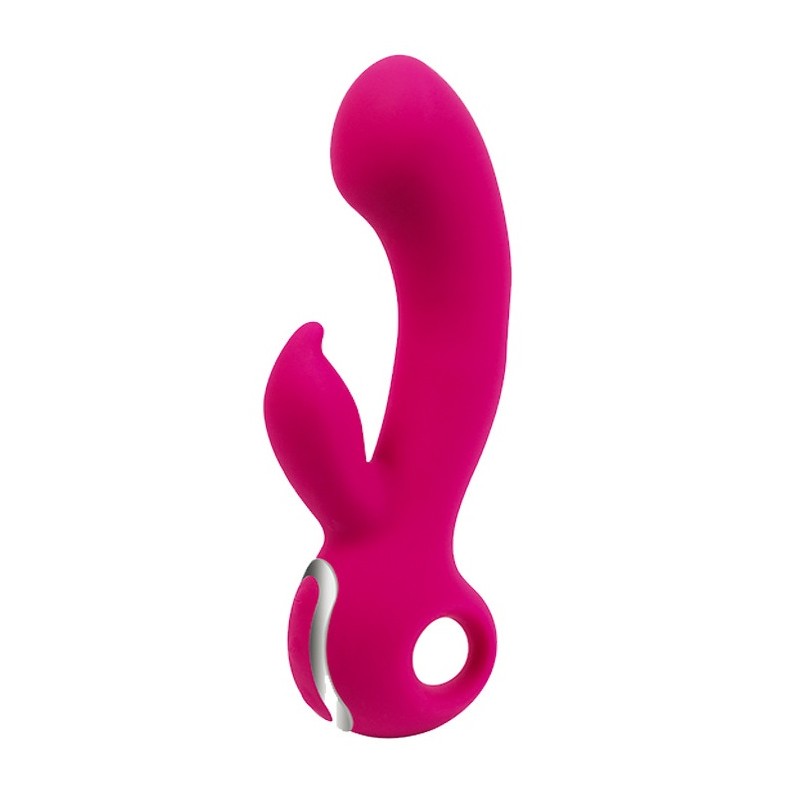 Vibromasseur rabbit avec stimulateur de clitoris en silicone, USB, 10 modes de vibrations, 20 cm de long