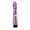 Vibromasseur avec gland 22,5 cm violet