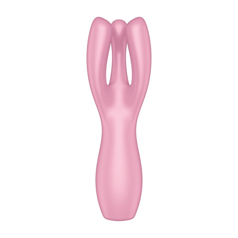 Vibromasseur point G avec stimulateur de clitoris USB rose Threesome 3 Satisfyer