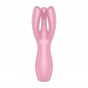 Vibromasseur point G avec stimulateur de clitoris USB rose Threesome 3 Satisfyer