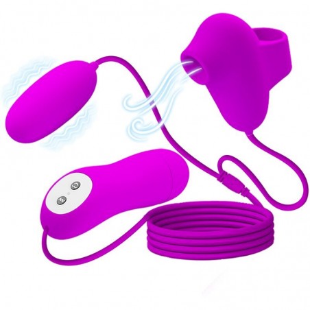 2 EN 1, œuf vibrant et stimulateur de clitoris -