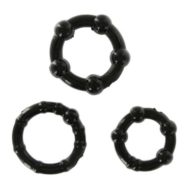 3 anneaux noir COR005BLK