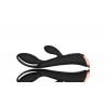Vibromasseur rabbit Luxury chauffant avec stimulateur de clitoris, USB, noir