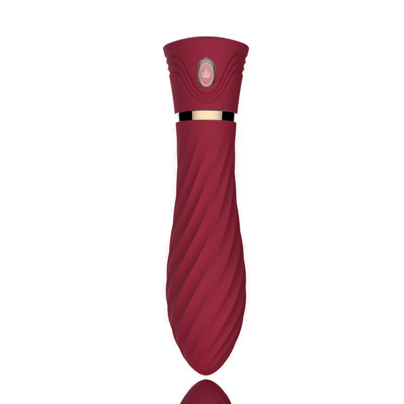 Vibromasseur Luxury USB rouge 6 vitesses, 14,50 cm