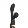 2 en 1 Vibromasseur rabbit et stimulateur de clitoris Luxury, USB noir