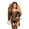 Bodystocking ouvert à l'entrejambe Noir Drop-dead tasty - PH0040BLK