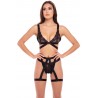 3PC STRAPS AND GARTERS BRA SET