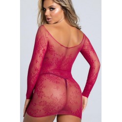 Wide contrast lace sheer thigh