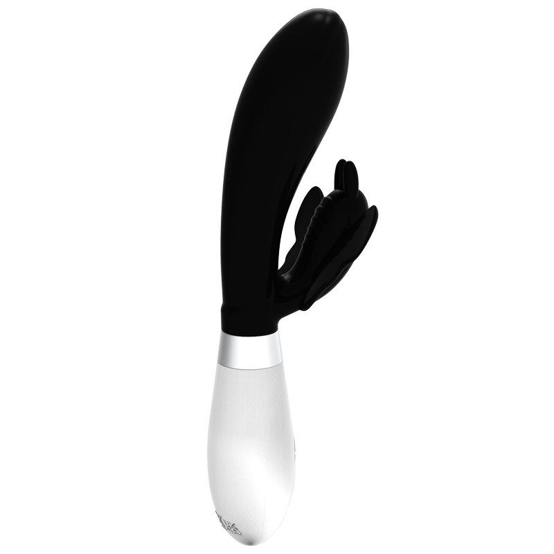 Vibromasseur rabbit Noir et blanc - 21,2 cm