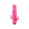 Vibromasseur rose articulé triple stimulation