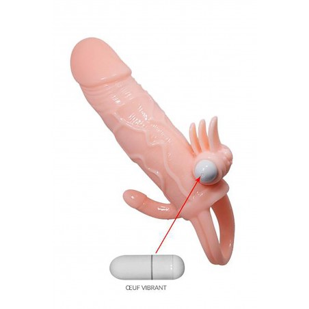 Gaine vibrante réaliste Beige - 14,7 cm