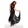Sublime robe longue en résille noire Luxury