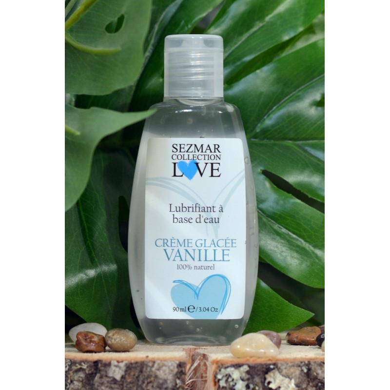 Lubrifiant à base d'eau 100% naturel Crème glaçée vanille 90 ml - SEZ080