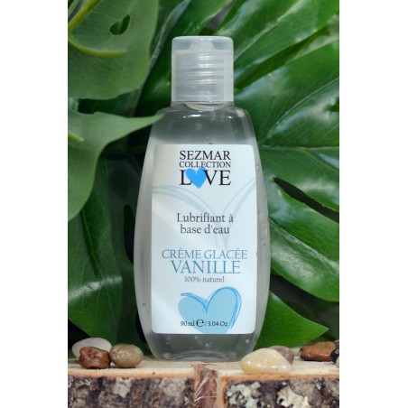 Lubrifiant à base d'eau 100% naturel Crème glaçée vanille 90 ml - SEZ080