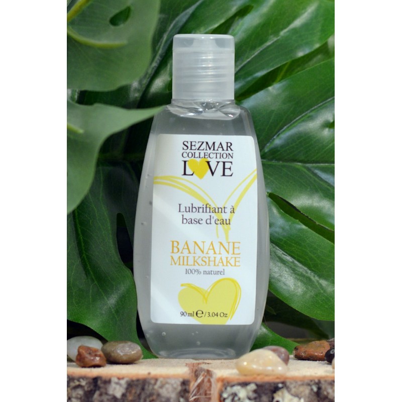 Lubrifiant à base d'eau 100% naturel Banane Milshake 90 ml - SEZ083