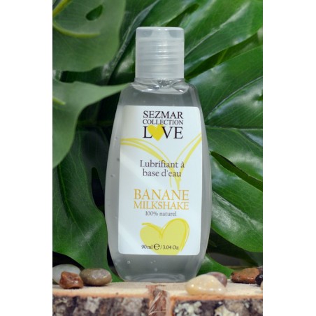 Lubrifiant à base d'eau 100% naturel Banane Milshake 90 ml - SEZ083