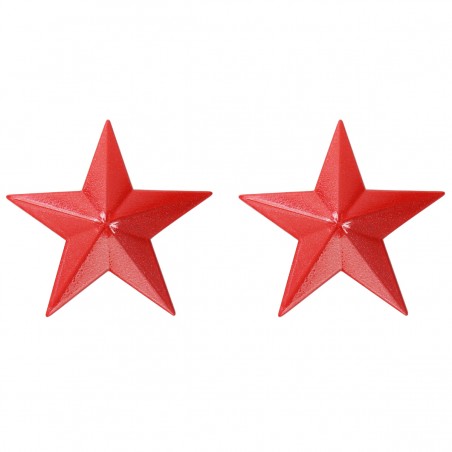 Paire de nipples étoile métal couleur rouge