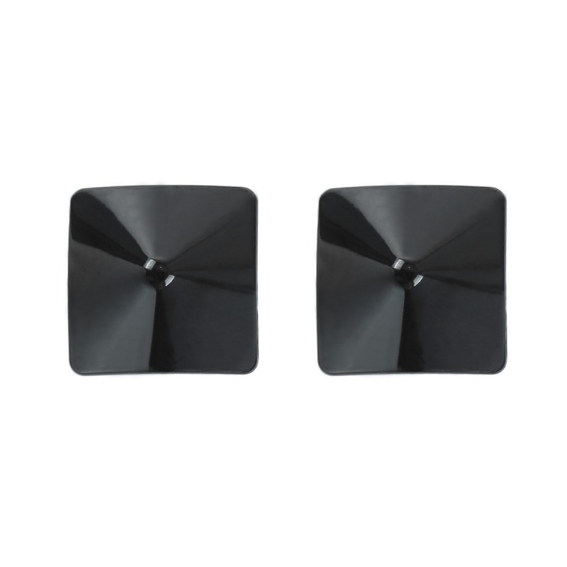 Paire de nipples carré métal couleur noir