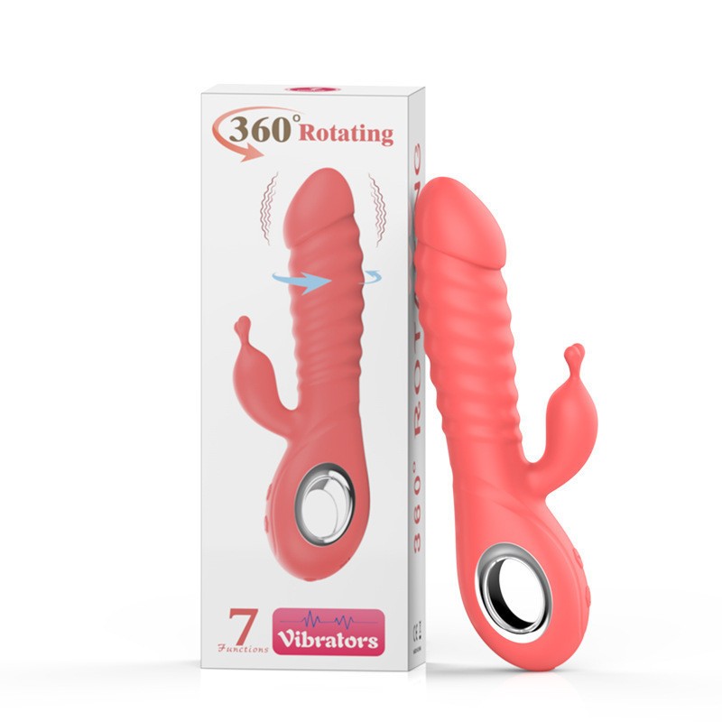 Vibromasseur rabbit rotatif 7 vibrations USB