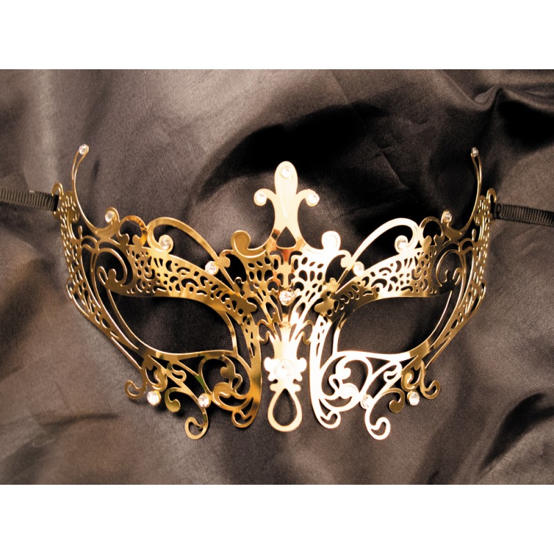 Masque rigide métal doré
