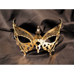 Masque rigide métal doré