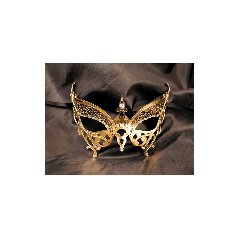 Masque rigide métal doré