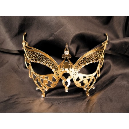 Masque rigide métal doré