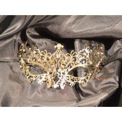Masque rigide métal doré