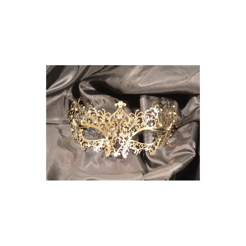 Masque rigide métal doré