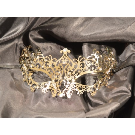 Masque rigide métal doré