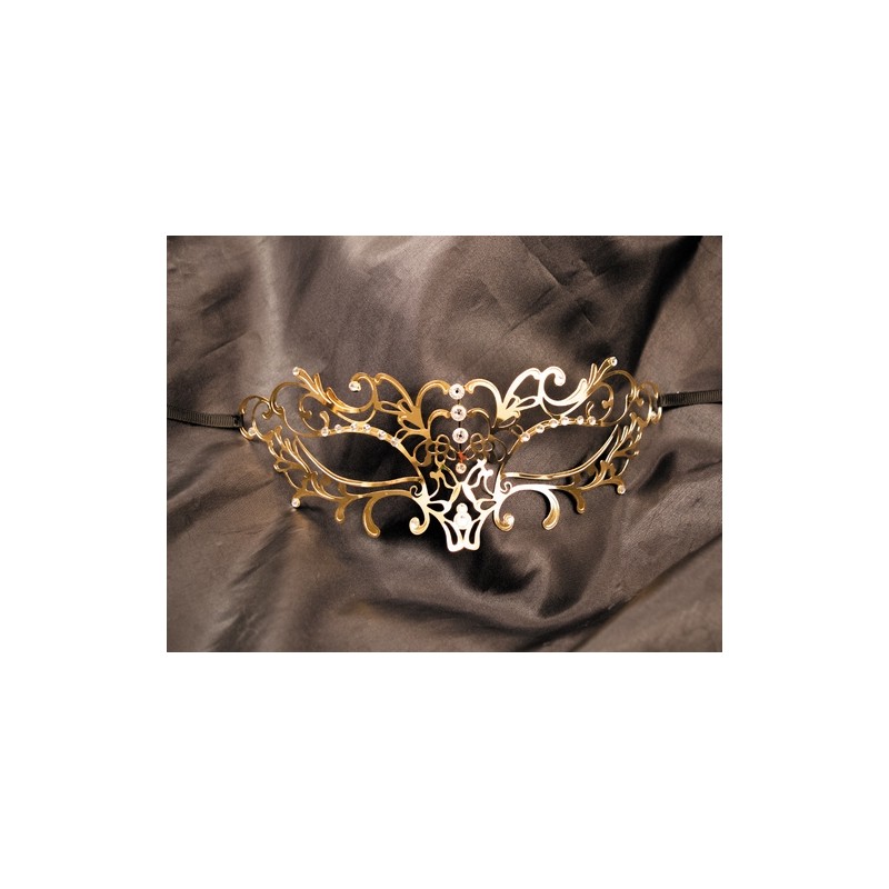 Masque rigide métal doré