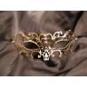 Masque rigide métal doré