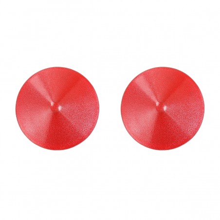 Paire de nipples rond métal couleur rouge