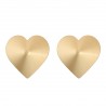 Paire de nipples cœur métal couleur doré