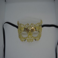 Masque rigide métal doré
