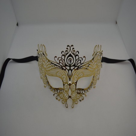 Masque rigide métal doré