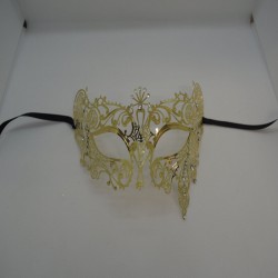 Masque rigide métal doré