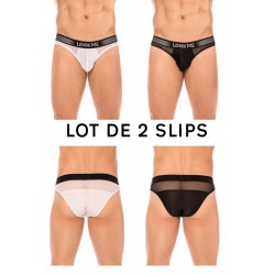 Lot de 2 slips noir et blanc
