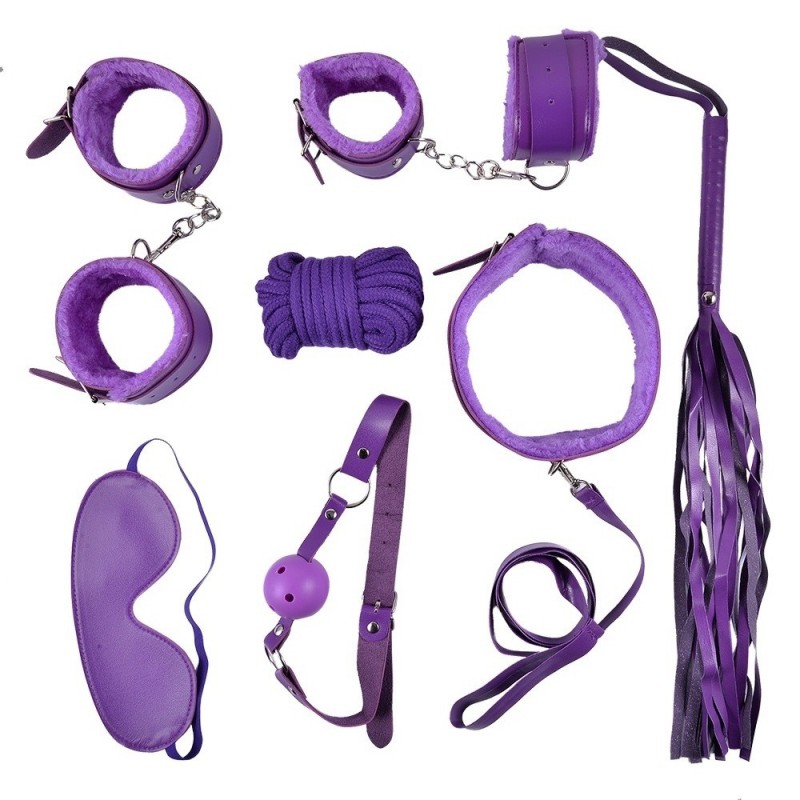 Ensemble Bondage violet - 10 pièces