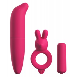Coffret sextoy 3 pieces rose