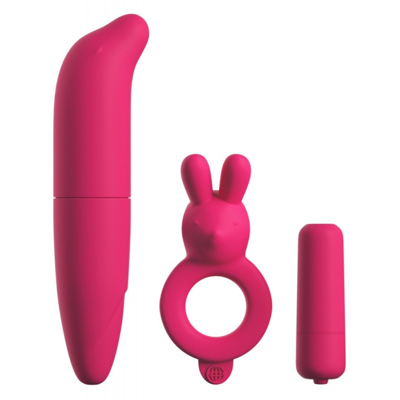 Coffret sextoy 3 pieces rose