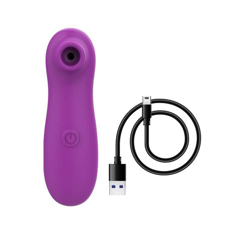 Stimulateur clitoridien USB à succion violet - 10 modes de succions