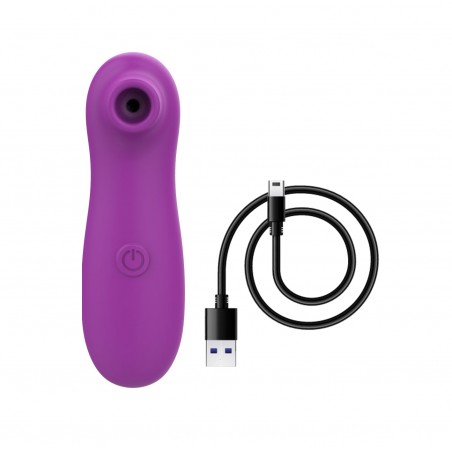 Stimulateur clitoridien USB à succion violet - 10 modes de succions
