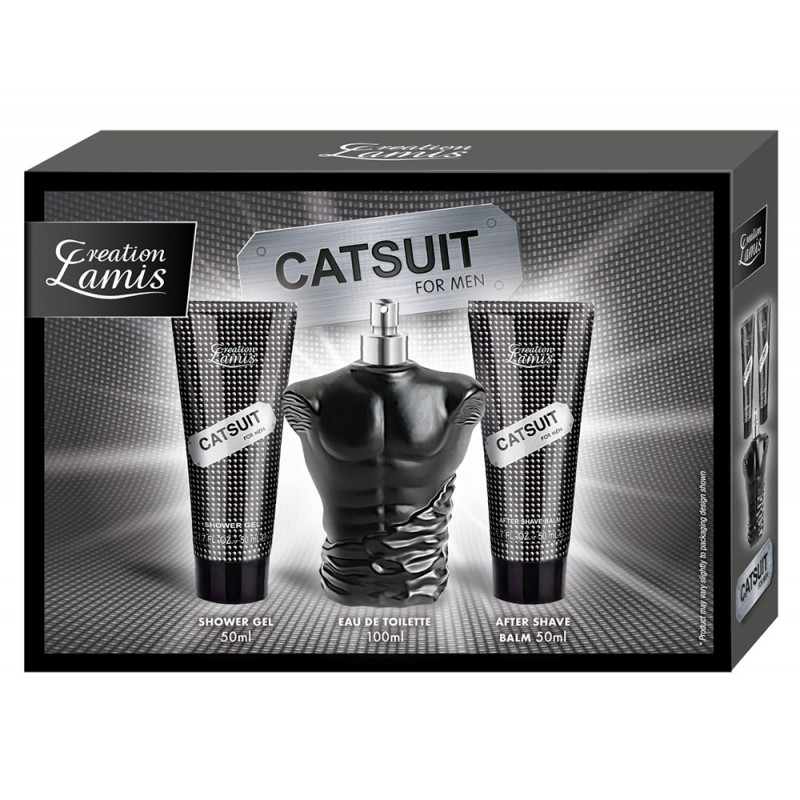 Coffret Eau de toilette Catsuit for Men, gel douche et un baume après rasage