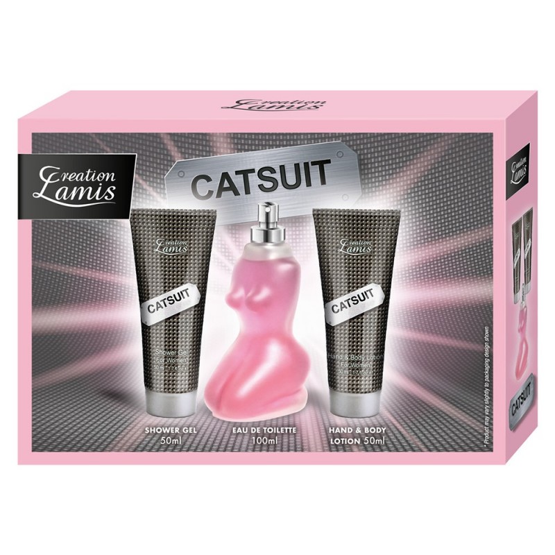 Coffret Eau de parfum Catsuit for Women, gel douche et crème main et corps