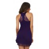 Chemise de nuit soyeuse, couleur prune