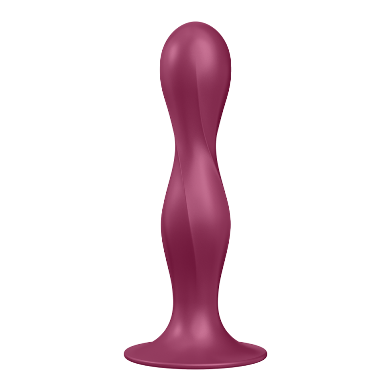Gode ventouse  Satisfyer Double Ball-R : sans aucune vibration ni batterie, deux boules lestées à l’intérieur font vibrer ce god