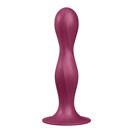 Gode ventouse  Satisfyer Double Ball-R : sans aucune vibration ni batterie, deux boules lestées à l’intérieur font vibrer ce god