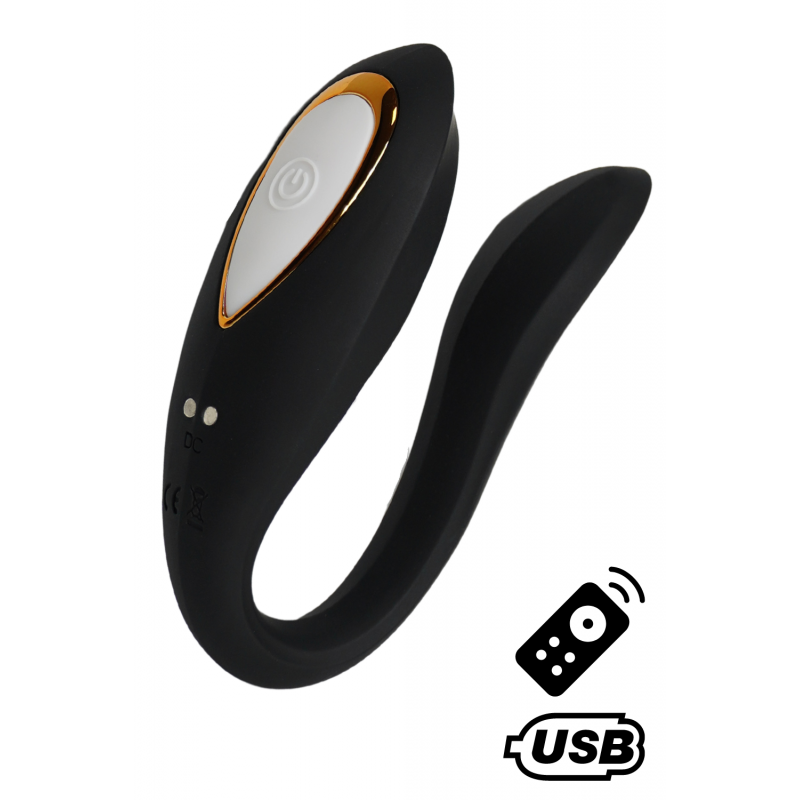 OSMOSE, stimulateur pour couple USB, à double tête, avec télécommande, en silicone médical